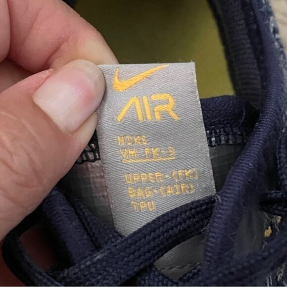 Nike Air Vapormax Flyknit 3 GS College Navy Orange Runners - 6 - Picture 4 of 12